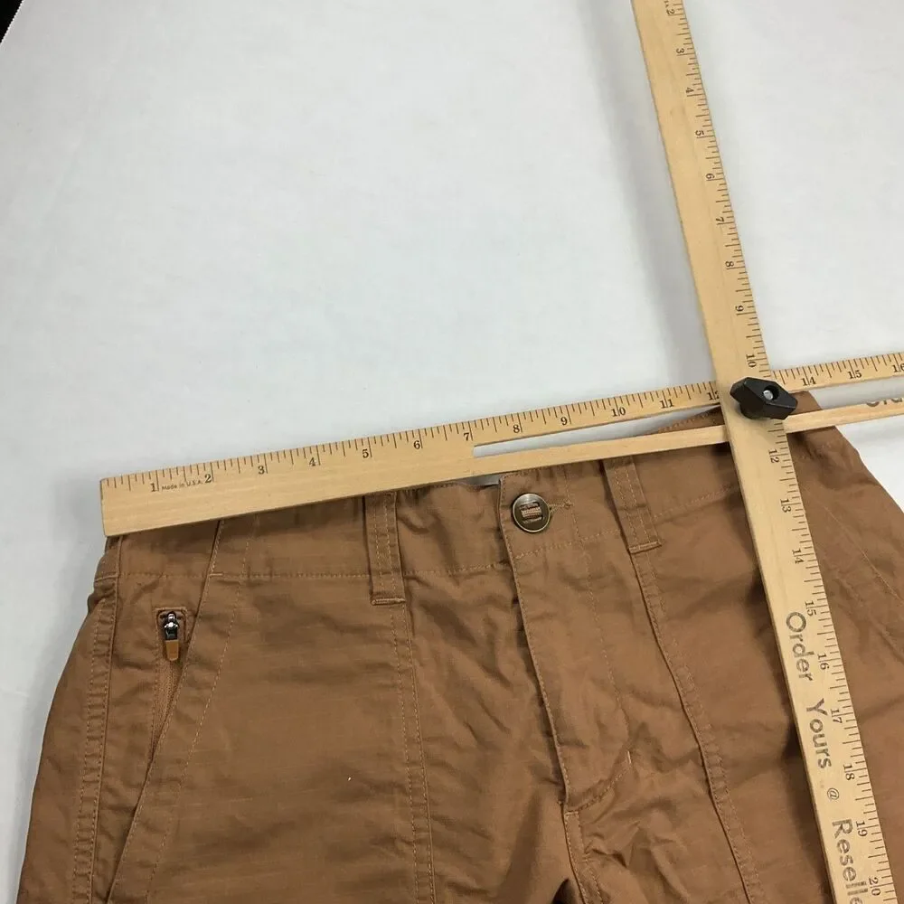 Duck Camp Womens Utility High Rise Gruene Chino Shorts Brown Outdoor Hiking M